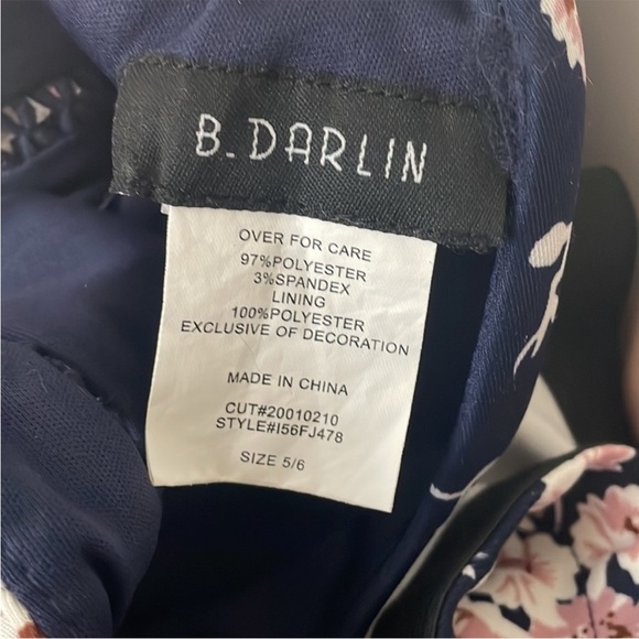 B. DARLIN BLUE FLORAL DRESS - Picture 3 of 4